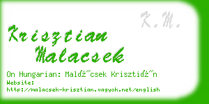 krisztian malacsek business card